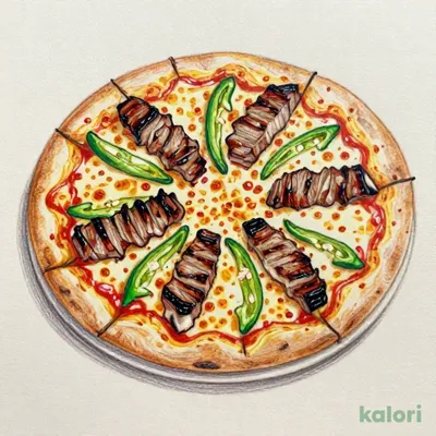Charcoal-Grilled Beef Kalbi Pizza (Medium)