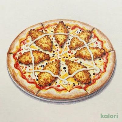 Fried Fish Pizza (M)