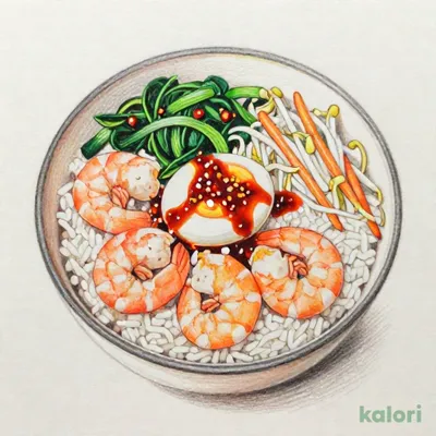とろ～り卵の石焼風えびぷりビビンバ