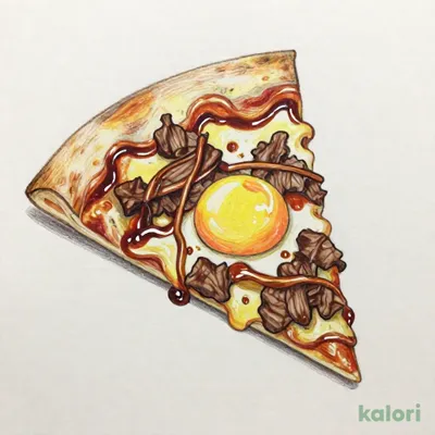 すき焼き月見ピザ7.57.517.71.2（ハンドトス・1ピース）