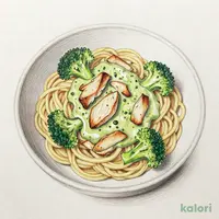 たんぱく質がとれるスモークチキンとブロッコリーのバジルクリーム（トスカーニパスタ）41.442.061.84.1