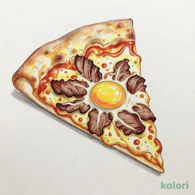 すき焼き月見ピザ（チージーロール(L)・1ピース）