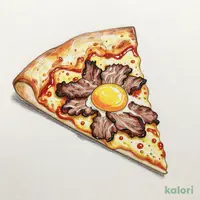 すき焼き月見ピザ（チージーロール(M)・1ピース）
