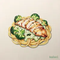 たんぱく質がとれるスモークチキンとブロッコリーのバジルクリーム（トスカーニパスタ）