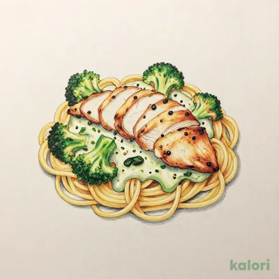 Smoked Chicken and Broccoli Basil Cream Pasta