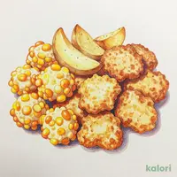 つぶつぶコーンチーズ（ハットフライポテト+チキンナゲット）セット
