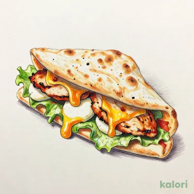 ハニマスチキンピザサンド