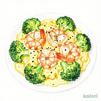 Shrimp and Broccoli with Fluffy Egg Tartar Sauce
