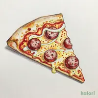 Sausage Tartar Pizza (Coarse Sausage Crust, 1 Slice)