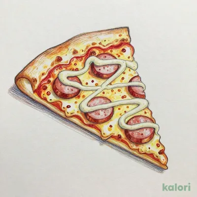Sausage Tartar Pizza (Cheesy Roll Crust, 1 Slice)