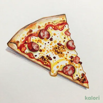 Cheese & Meat Sauce Pizza (Sausage Crust, 1 Slice)
