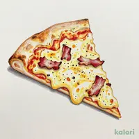 Carbonara Pizza (Pan Pizza, 1 Slice)