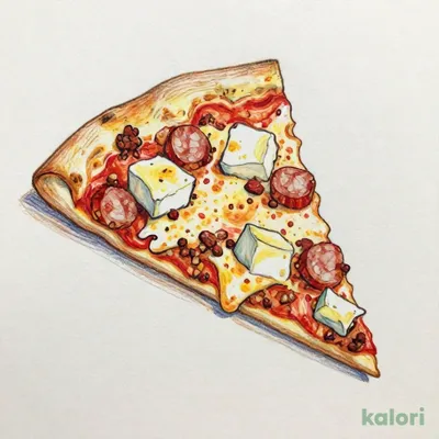 Camembert Meat Sauce Pizza (Sausage Crust, 1 Slice)