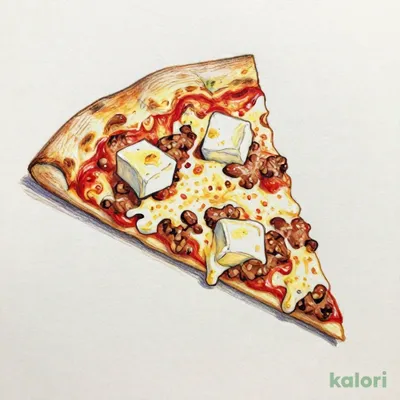 Camembert Meat Sauce Pizza (Hand Tossed, 1 Slice)