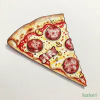 Garlic Meat Gourmet Pizza (Sausage Crust, 1 Slice)