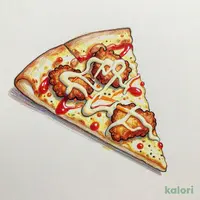 Miyazaki-Style Tartar Chicken Nanban Pizza (Cheesy Roll Crust, 1 Slice)