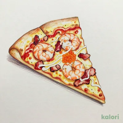 Shrimp Mayo Mentaiko Bacon Pizza (Extra Cheese Crust, 1 Slice)