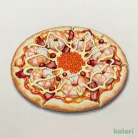 Shrimp Mayo Mentaiko Bacon Pizza (Crispy Crust, 1 Slice)