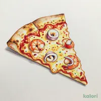 Rich Lobster Sauce Seafood Pizza (Pan Pizza, 1 Slice)