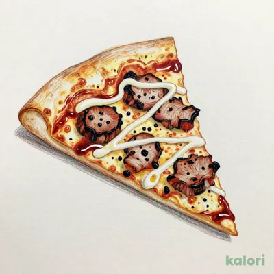 Char-Grilled Kurobuta Pork Soy Mayo Pizza (Sausage Crust, 1 Slice)