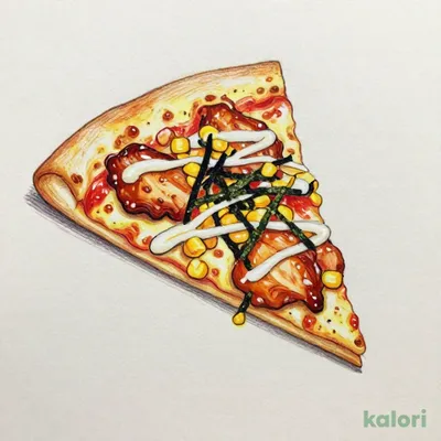 Flame-Grilled Teriyaki Mayo Chicken Pizza (Extra Cheese Crust, 1 Slice)