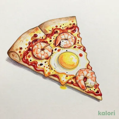 とろ～り卵の石焼風えびぷりビビンバ（ふっくら鉄鍋パンピザ・1ピース）
