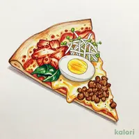 とろ~り卵の石焼風チーズビビンバ(ふっくら鉄鍋パンピザ・1ピース)