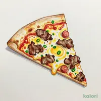 すき焼き月見ピザ（あらびきソーセージクラスト・1ピース）