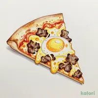 すき焼き月見ピザ（たっぷりチーズクラスト・1ピース）