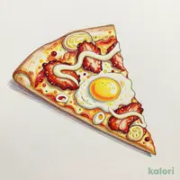 Teriyaki Mayo Tsukimi Pizza (Cheesy Roll Crust, 1 Slice)