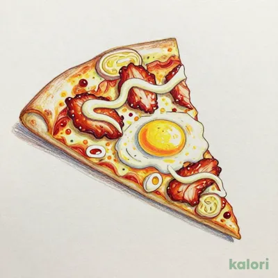 Teriyaki Mayo Tsukimi Pizza (Cheesy Roll Crust, 1 Slice)