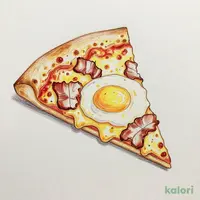黒豚月見ピザ(たっぷりチーズクラスト・1ピース)