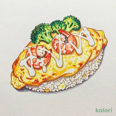 エビとブロッコリーのオムライスドリア