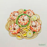 エビと白ねぎのオイルスパゲティ