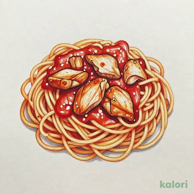 チキンのトマトソーススパゲティ