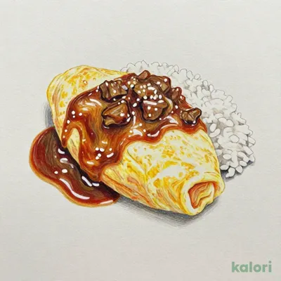 ビーフカレーソースオムライス