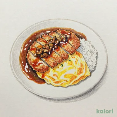 ポム豚かつのカレーソースオムライス