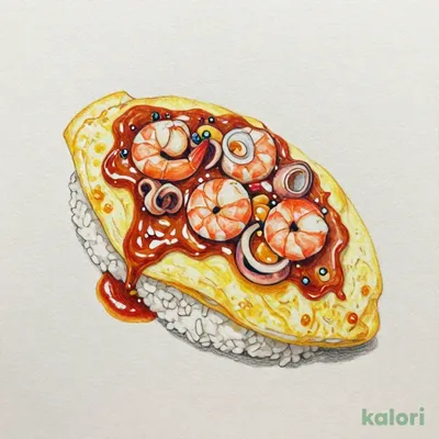 海鮮あんかけオムライス