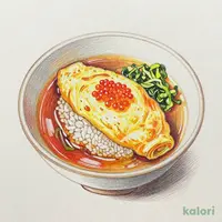 高菜と明太子の和風スープオムライス