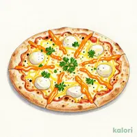 うすパリ生地のたっぷりチーズピッツァ ハチミツ掛け