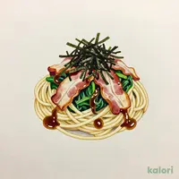 ほうれん草と吊るしベーコンのしょうゆ