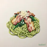 Spinach and Cured Bacon Genovese Pasta