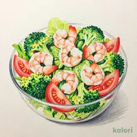 エビとブロッコリーのサラダ