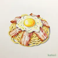 Half-Size Carbonara with Bacon