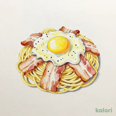 Half-Size Carbonara with Bacon