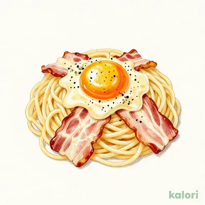 Yodo Egg and Hanging Bacon Carbonara
