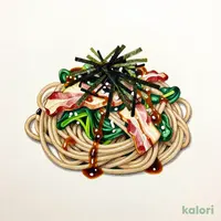 全粒粉入り生パスタ ほうれん草と吊るしベーコンのしょうゆ