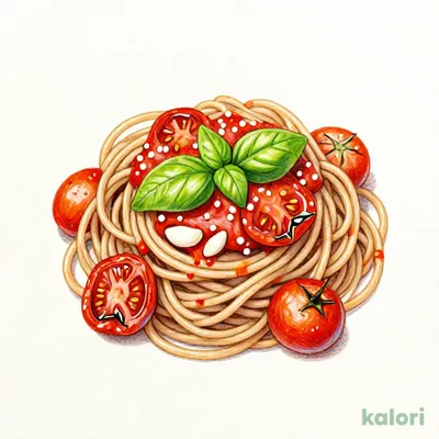 全粒粉入り生パスタ ハーフトマトとニンニク