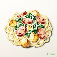 北海道産ポテトとソーセージ・ほうれん草のクリーム