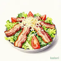 吊るしベーコンとレッジャーノチーズのシーザーサラダ